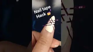 nail tape nail art hack 💅 #nails #nailart #naildesign #nailtech #diynails #shorts #ytshorts