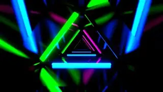 🎬 VisionKanal 4K &ndash; Футуристический Многоцветный Неоновый Коридор | VJ Loop | Без Звука [2 Часа]