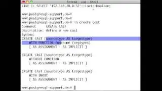 PostgreSQL: Creating user-defined casts
