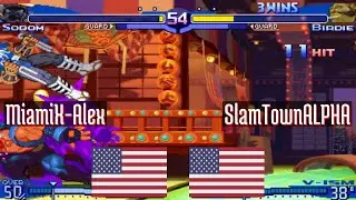 FT5 @sfa3: MiamiX-Alex (US) vs SlamTownALPHA (US) [Street Fighter Alpha 3 Fightcade] Mar 8