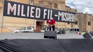 ripping a yellow pages phonebook in half at milied fil misrah 2024 in aid of puttinu cares