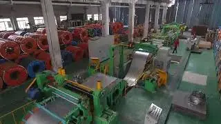 Stainless steel sheet metal coil processing cutting slitting and slitter cut to length machine line