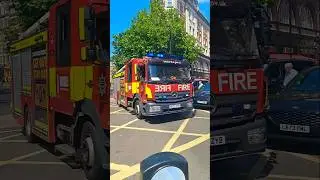 London Fire Brigade Soho Pump Ladder responding 🔥 🚒 #LFB #heatwave #firefighter #fireengine