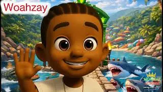 Color Monster Challenge at the Water Park with Woahzay! 🌈🦈🧒 | Educational Cartoon for Kids