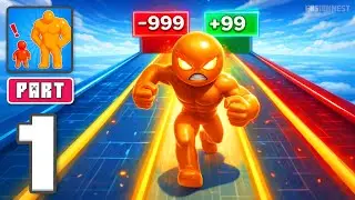 Tall Man Run - Gameplay Walkthrough Part 1 - Height Beats Every Obstacle (iOS, Android)