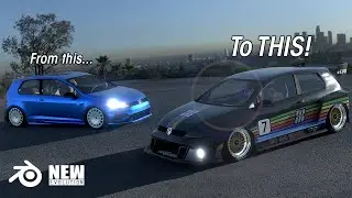 VW MK7 Golf R Widebody... and how I made it in Blender!