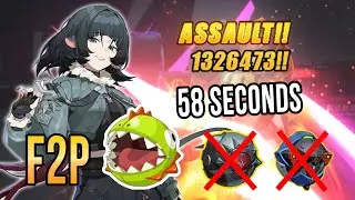 1.3 MILLION DMG !!! (58s) F2P Jane Doe M0 x No W- Engine | Shiyu Defense 17 Srank Clear