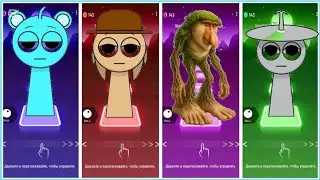 Sky blue normal Sprunki🆚Tunner Tan Sprunki🆚Brr Brr Patapim 🆚Clurk normal Sprunki🎶