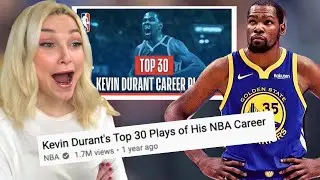 New Zealand Girl Reacts to  KEVIN DURANT'S TOP 30 PLAYS OF HIS NBA CAREER!!!!
