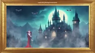 Haunted castle, Vampire and Bats | Animation | Frame TV Art | Screensaver 4K | No Sound Video