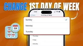 How To Change First Day of the Week on iPhone | Customize Calendar Settings