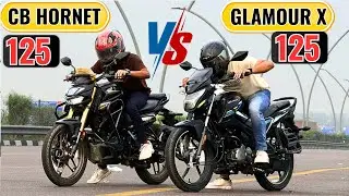 New Hero Glamour X 125 vs Honda CB Hornet 125 Drag Race🔥Full Power Test😱