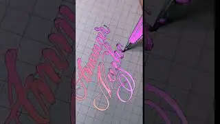 Wrote AMMAR NAZHAN name with MAGIC INK? #ammarnazhan #calligraphy #satisfying