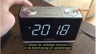 Review Wekkerradio, wekker met APP-bediening, groot LED-display, FM-radio, dubbele wekker, twee USB-
