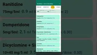 The Best Pediatric Syrup dose calculator App - PediaRex #medicationapp #paracetamol #dose