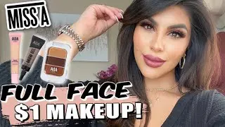 IS IT WORTH IT?? FULL FACE SHOP MISS A $1 MAKEUP! GET READY WITH ME! SHOP MISS A $1 MAKEUP HAUL 2021