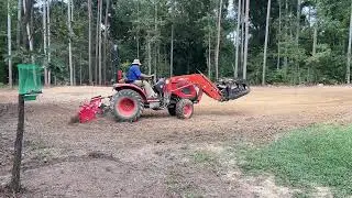 Preparing the land for our K9 training area & storage barn