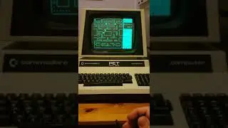 Pac-Man on Commodore PET with joystick+sound adapter