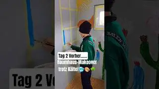 ​W&auml;nde bemalen: Unser Baumhaus-Traum wird wahr! 🎨🌳 ​#Baumhaus #DIY #Familienprojekt #Kreativ #acryl