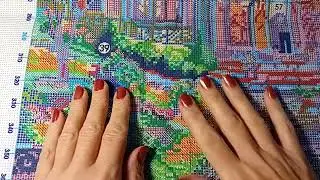 Je commence cette magnifique toile du château #pointdecroix #crossstitch