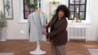 Peace Love World Feminine Ponte Blazer on QVC