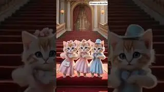 👑 Royal Kitty Squad Dancing in Elegant Dresses! 🐱✨#aicat #catdance #funny #shortsfeed #viralvideo