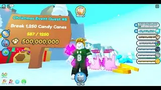 Christmas Event Quest #5 - Break 1,250 Candy Canes! Ep#1 in Roblox : [🎅 TITANIC] Pet Simulator X! 🐾