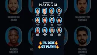 GT Predicted Playing XI for IPL 2025 🔥 | #Cricket #ShortsFeed #Shorts #TrendingShorts #IPL2025 #IPL
