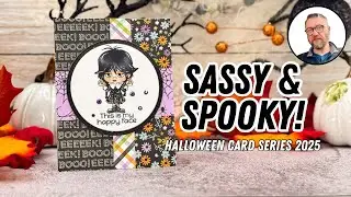 Funny Halloween Card with Attitude | Copic Coloring with The Girl Stamp Set | C.C. Designs