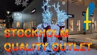 Stockholm Quality Outlet | Winter Evening Walk in Barkarbystaden | Visit Sweden #viral #visitearth