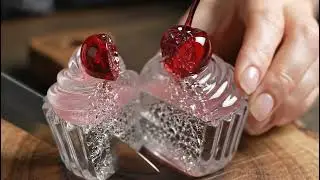 Oddly Satisfying Glass Cupcake Cutting ASMR 🍰 | Relaxing Visual Compilation