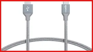 Amazon Basics Double Braided Nylon USB Type C to Micro B 2 0 Male Charger Cable  3 feet, Dark Gray