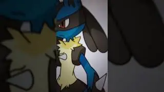 Day 9/10 pokemon series.🔥 or 💙?Do u like it?😉#shorts #pokemon #art #trending #viral#drawing#lucario