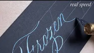 Writing “Frozen” ❄️ | real speed pen sounds