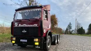 Супер Маз 64229 первый выезд erste probefahrt mit dem Maz 1:12 rc lkw