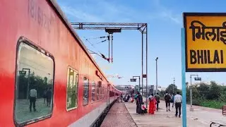 chhattisgarh local train departure bhilai station🚂🚋🚃🚋🚃🚋🚃