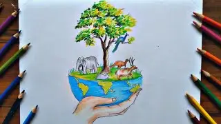 Biodiversity Day drawing / international Biodiversity conservation day drawing