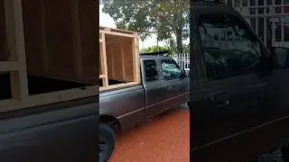 Diy camper just put up the door frame #diycamper #diytruckcabin #country #truckcabin