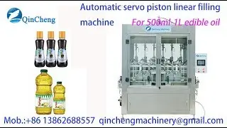 automatic edible oil filling machine servo control piston filler