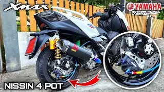 XMAX 300 ใส่ปั๊มเบรคหลัง NISSIN 4 POT เบรคดีขึ้นเยอะ