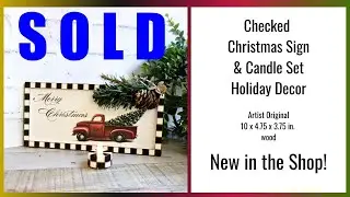 Checked Christmas Sign Mackenzie Inspired Christmas Decor, Buffalo Check Christmas ornaments