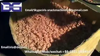 Chocolate ring extruder/Coco fruit loops machine/Cereal wheat puff snacks plant