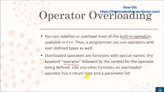 Operator Overloading and Friend Functions in c++