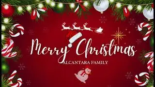 Red and White Christmas Business Card Landscape