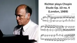 It is one of the most difficult etudes, agree? Richter plays Chopin Etude Op.10 no. 4 Live at London