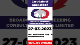 Openings for Civil Engineers @ BECIL #shorts #civilengineeringjobs