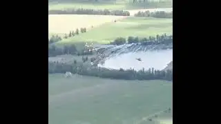 Russian Helicopter hits by Ukrainian armed forces during shelling