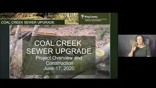 Coal Creek Sewer Upgrade: Meeting #1, June 17, 2020 (American Sign Language version)