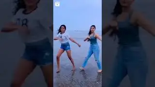 2 girls beach dance reels video virel short #shorts