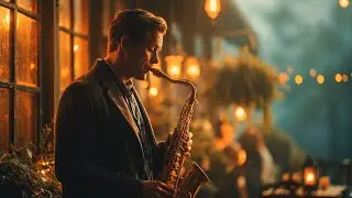 Cozy Rainy Jazz Night 🌧️🎷 | Classic Saxophone & Heavy Rain Sounds for Sleep (Live)